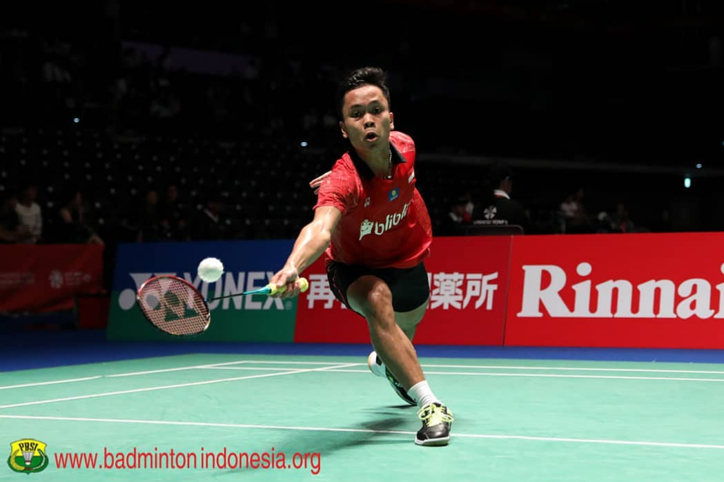 Japan Open: Balaskan Kekalahan Jojo, Ginting Melaju ke Perempat Final