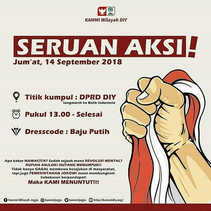 Rupiah Terus Melemah, Hari Ini Aktivis KAMMI Akan Kepung Istana