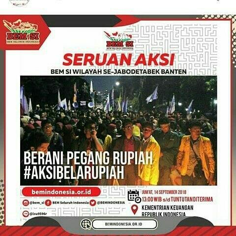 Rupiah Terus Melemah, Hari Ini Aktivis KAMMI Akan Kepung Istana
