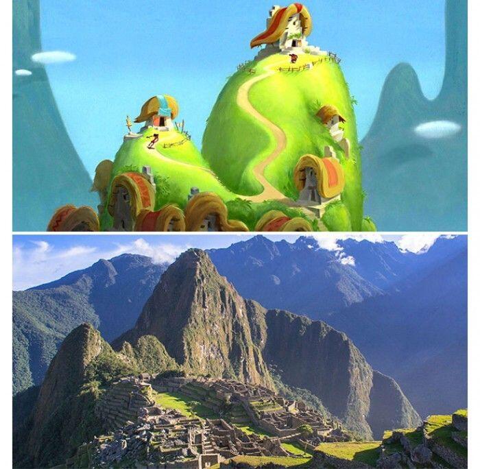 Lokasi di dunia nyata yang mirip dengan lokasi di film animasi disney