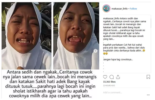 Pacar Selingkuh dengan Pelakor, Siswi SMA Ini Mengaku Sakit seperti Disantet
