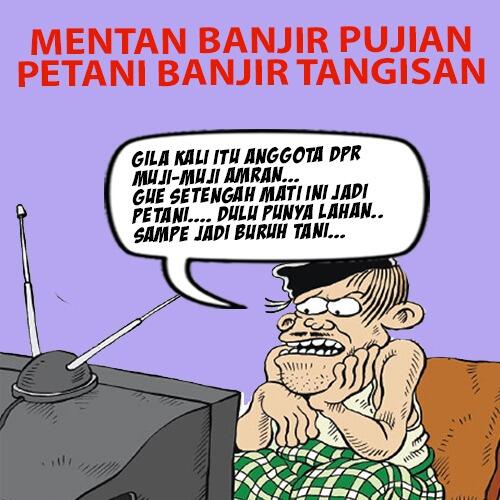 Mentan Banjir Pujian, Petani Banjir Tangisan