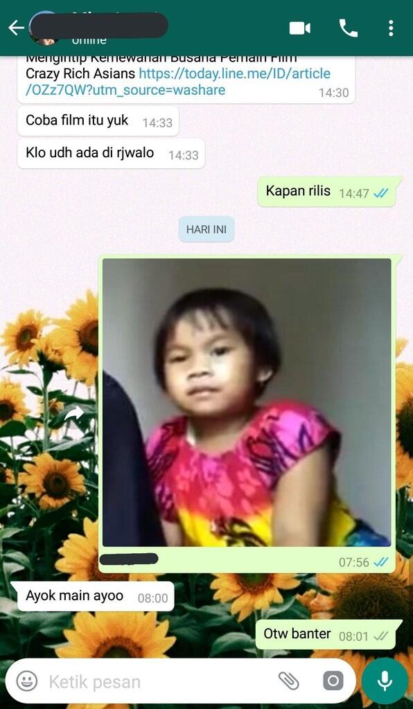 Ini nih chat pakai foto bocah yang lagi viral! &quot;Main Yuk&quot; 