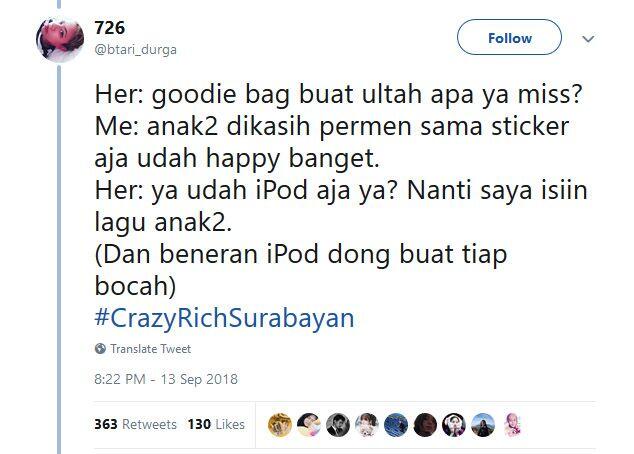 Crazy Rich Asian Sukses, Muncul 9 Cuitan Kocak Crazy Rich Surabayan