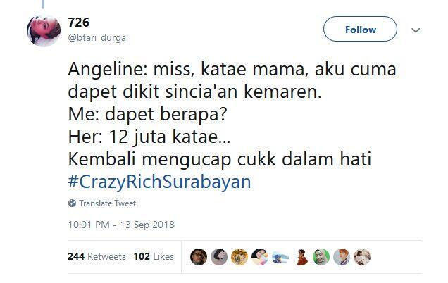 Crazy Rich Asian Sukses, Muncul 9 Cuitan Kocak Crazy Rich Surabayan