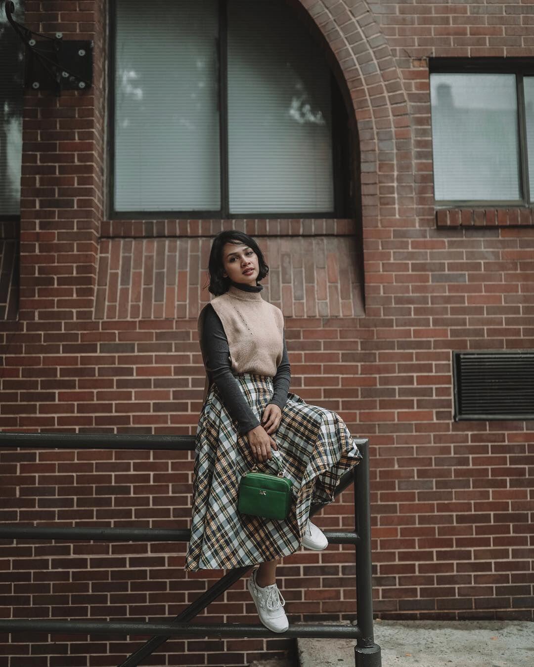 10 Gaya Cetar Andien di New York bak Masih Remaja!