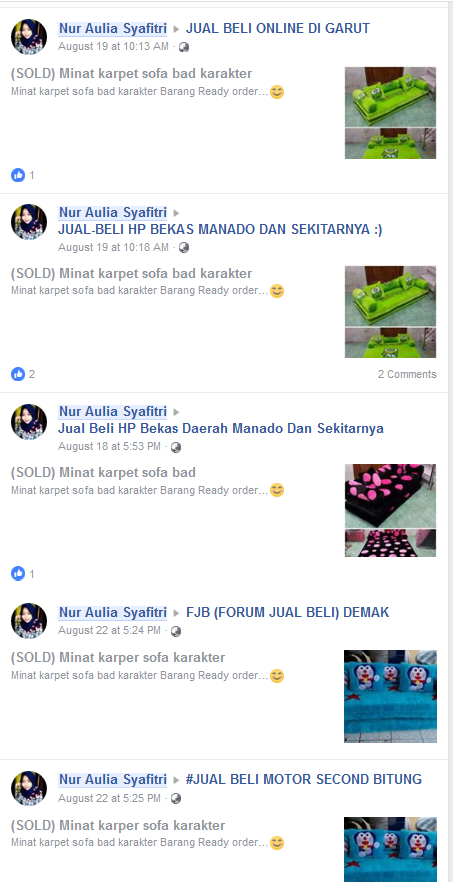 PENIPUAN ONILNE WELLY WONGGIANTO:
