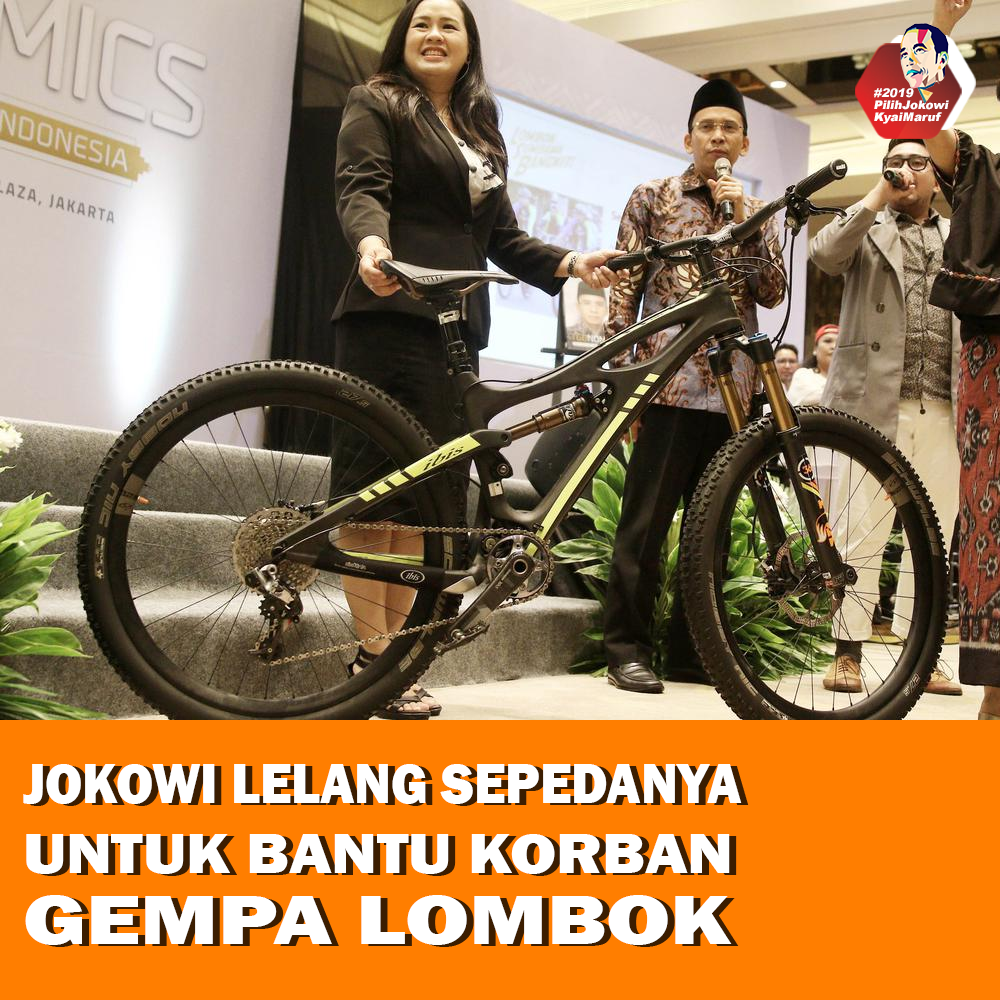 Jokowi Lelang Sepedanya Untuk Bantu Korban Gempa Lombok