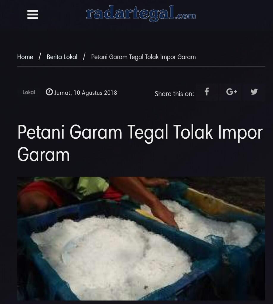 Petambak Garam Madura: Terima Kasih RR Telah Suarakan Jeritan Kami