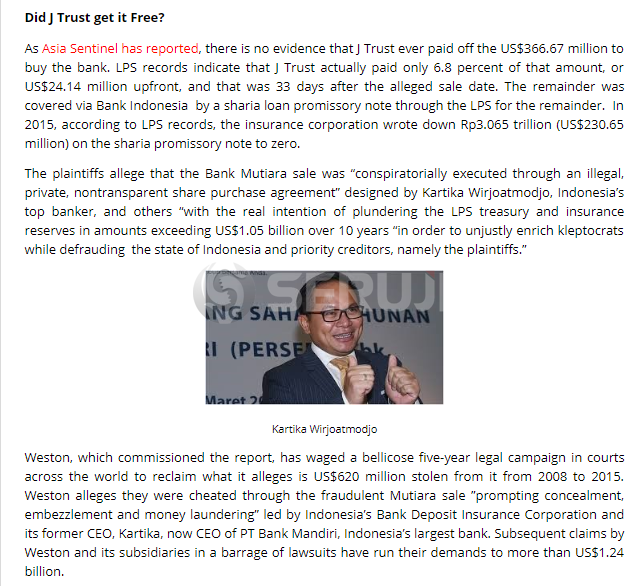 Setelah Heboh dan Sempat Hilang, Kini Artikel Asia Sentinel Berganti Judul 