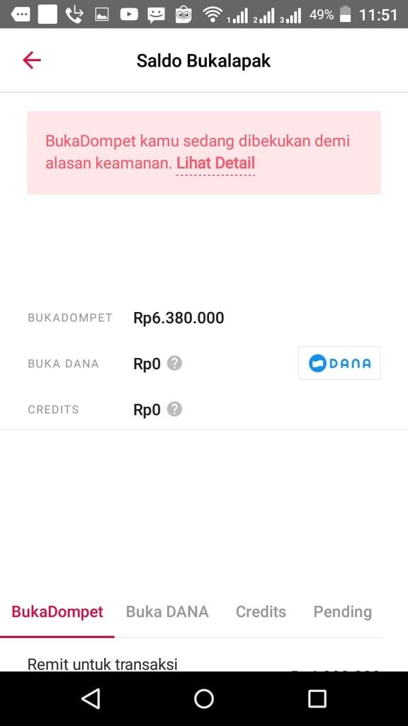 bukalapak menahan dana secara paksa!