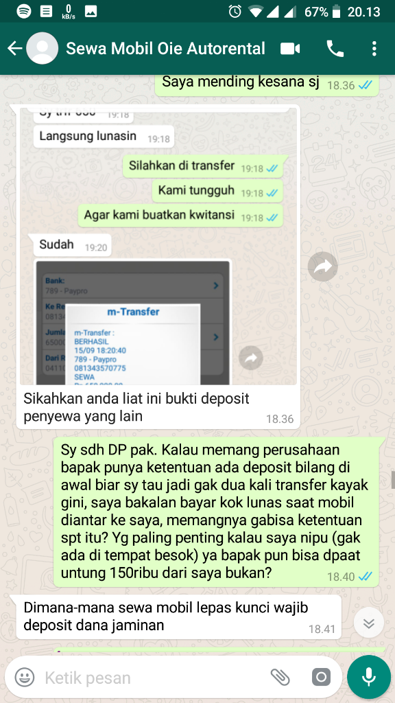 Penipuan Berkedok Sewa Mobil, Hati Hati Paypro