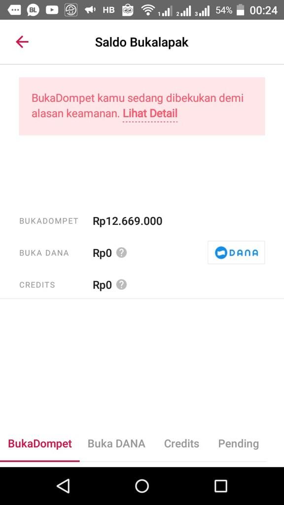 bukalapak menahan dana secara paksa!