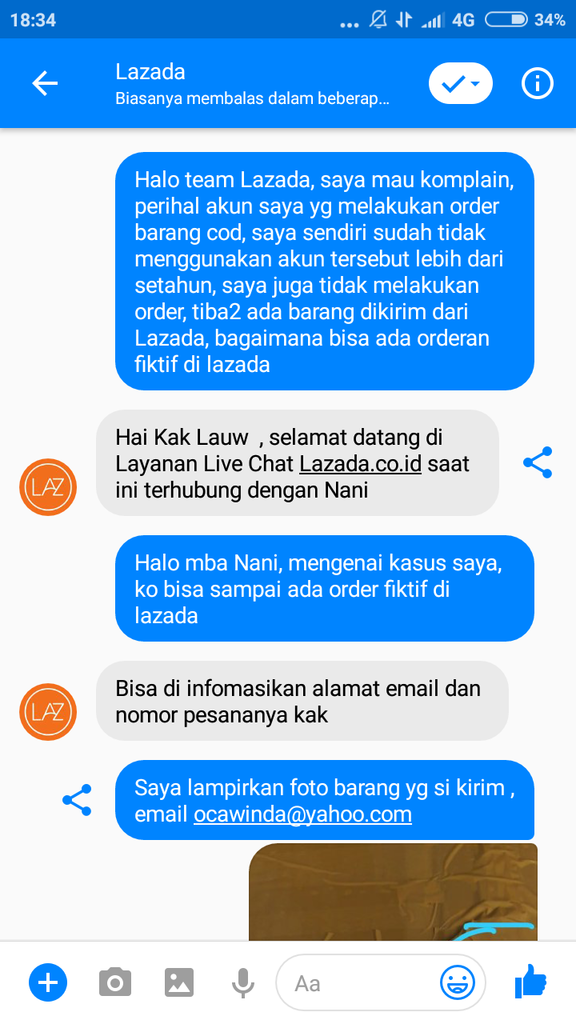 Order fiktif lazada