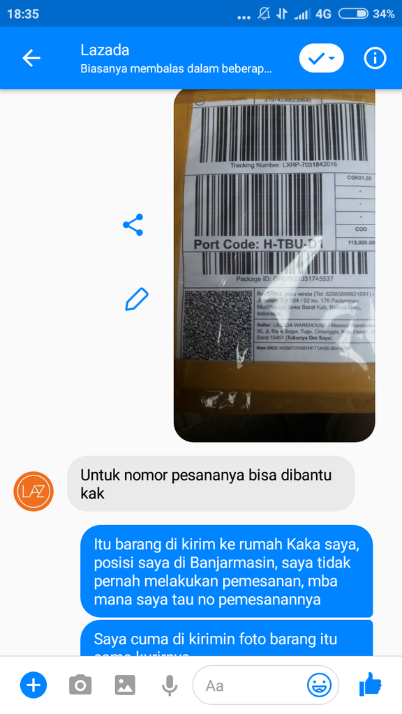 Order fiktif lazada