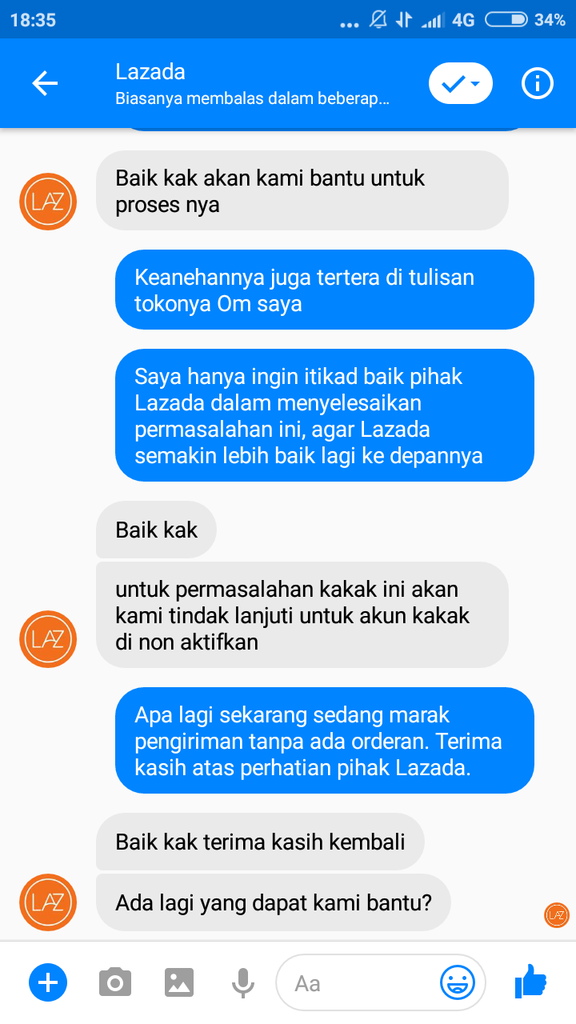 Order fiktif lazada