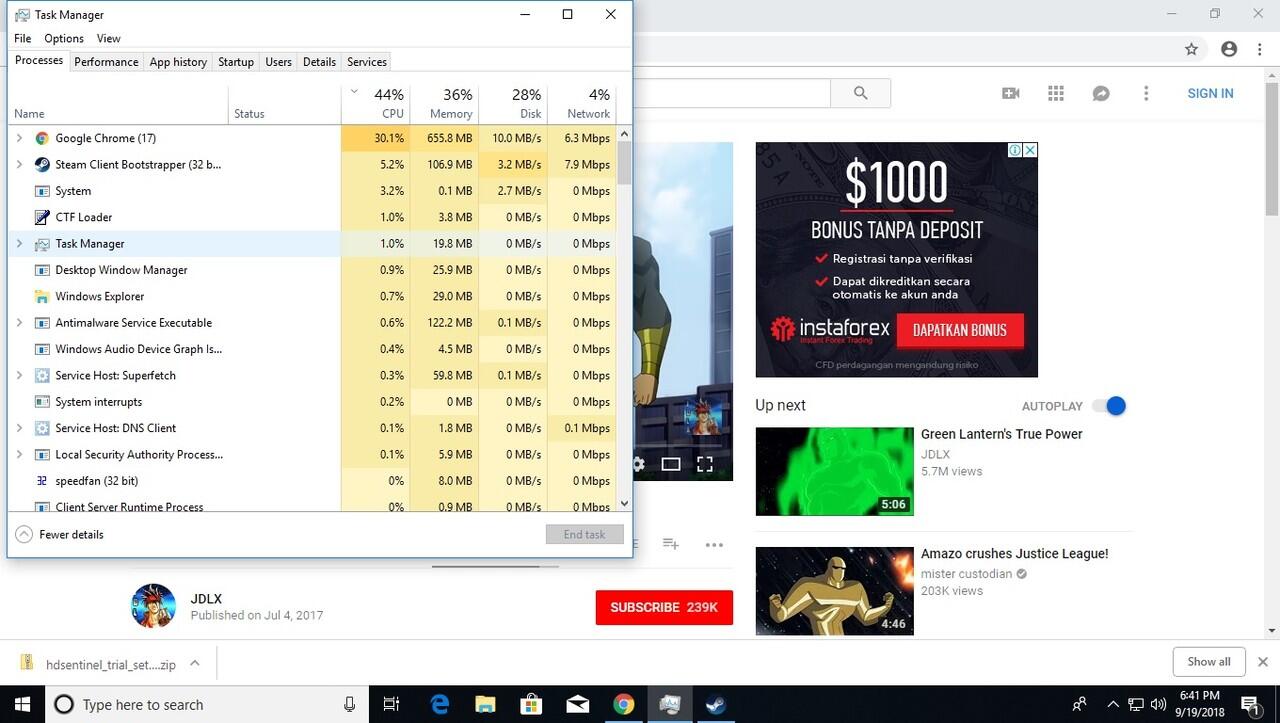hdd dan cpu usage selalu 100%