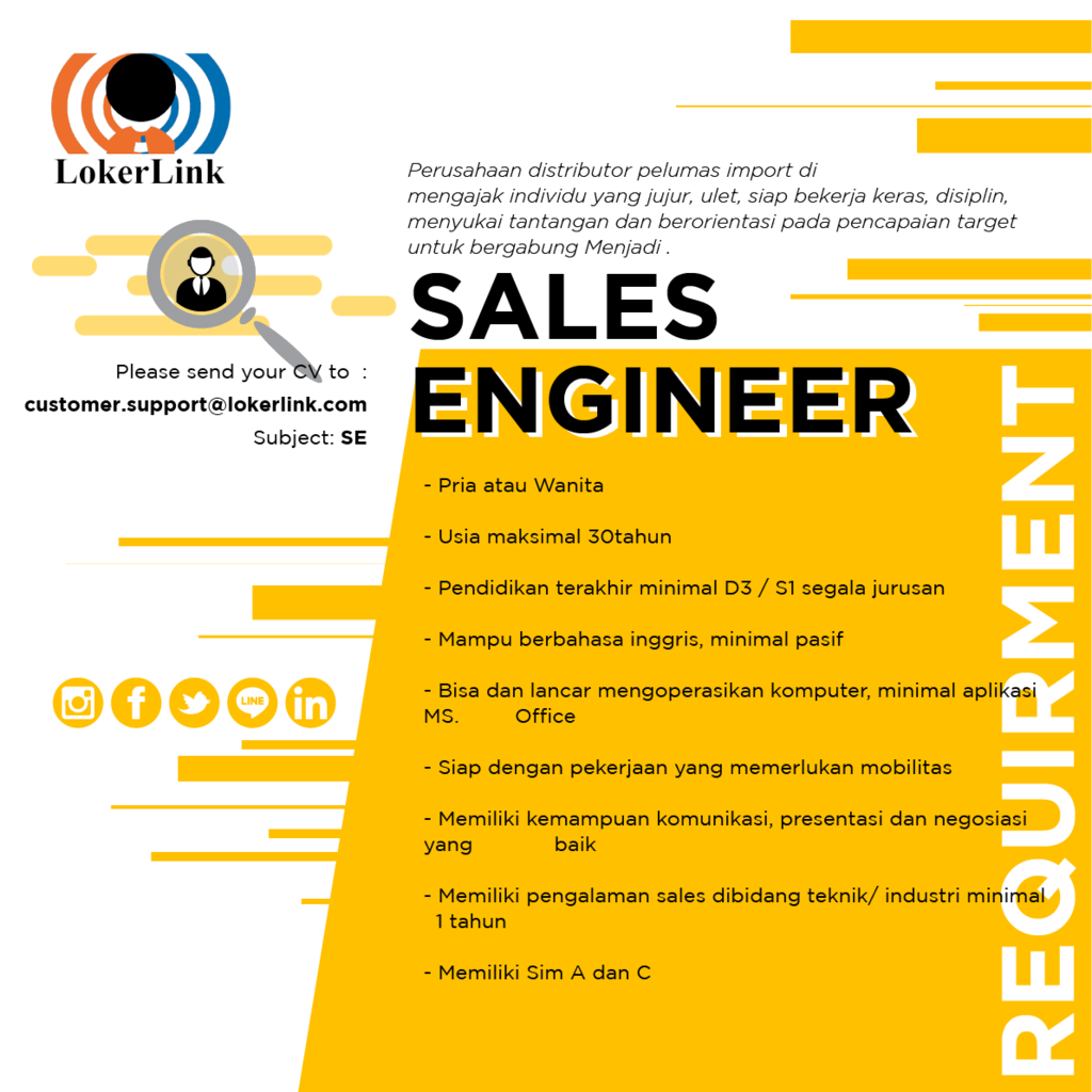 Sales Engineer (Jawa Timur)
