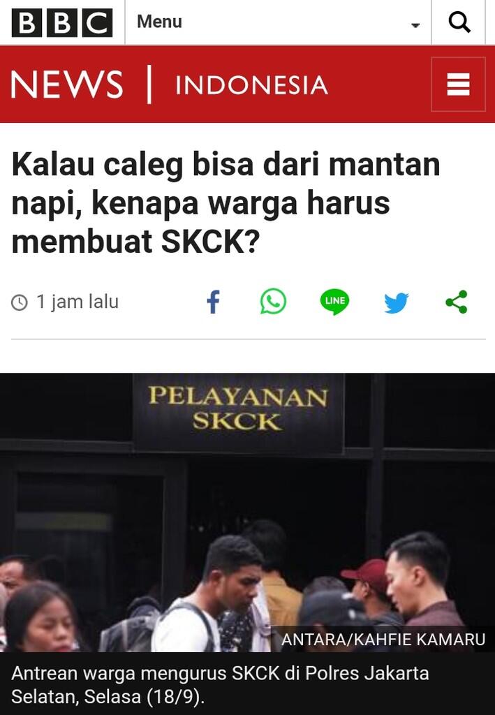 Kalau caleg bisa dari mantan napi, kenapa warga harus membuat SKCK?