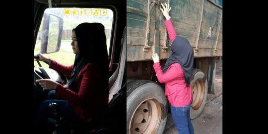 Wanita Cantik Sang Pengemudi Truk