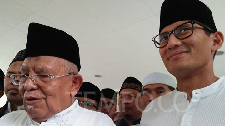 Ma'ruf Usul Menteri Pesantren, Sandiaga Dititipi Kabinet Ramping