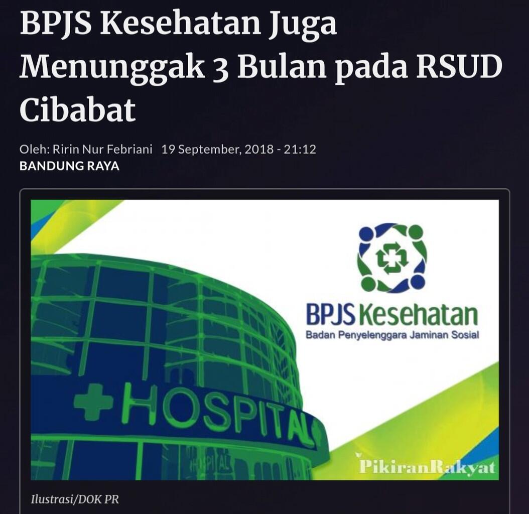 BPJS Kesehatan Berhutang Rp 19,1 Miliar pada 3 Rumah Sakit di Kabupaten Bandung