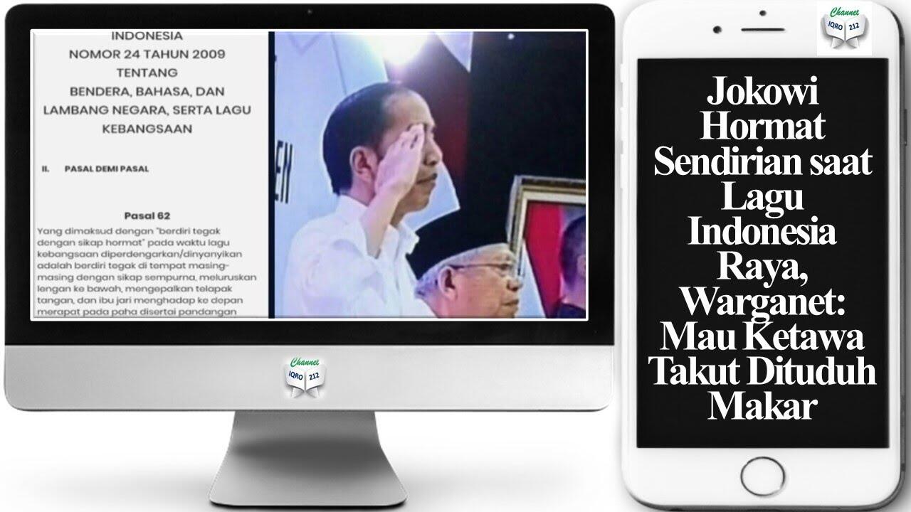 Lagu Indonesia Raya, Hanya Jokowi yang Beri Hormat di KPU