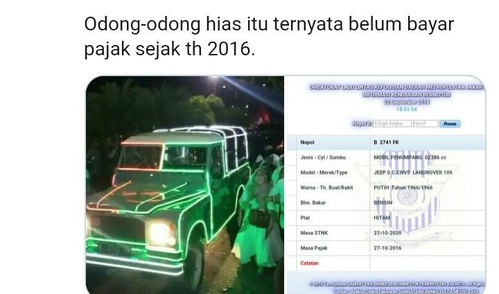 Terbongkar! Naik Mobil Klasik ke KPU, Rupanya Land Rover Jokowi-Ma'ruf Nunggak Pajak