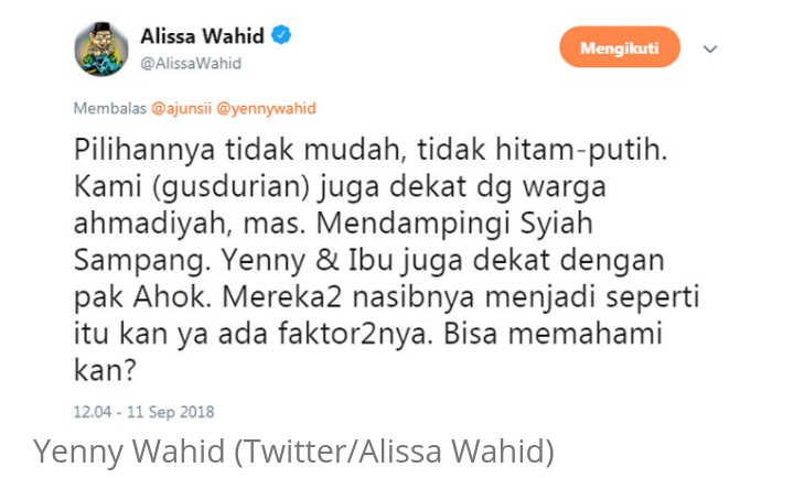 Yenny Wahid Sampai Dahlan Iskan Menolak Masuk Timses Capres