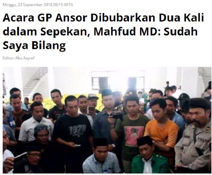 GP Ansor ‘Curhat’ Minta Dipertemukan dgn UAS, Acaranya Dibubarkan di Luar Jawa