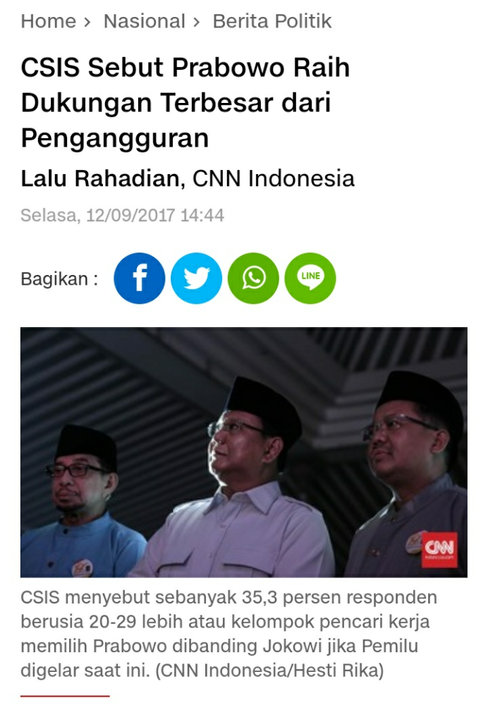 Bukan Prabowo yang Bisa Tumbangkan Jokowi, tapi Pengangguran

