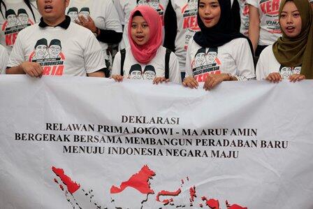 Relawan Jokowi-Ma'ruf Janjikan Kejutan saat Kampanye Damai