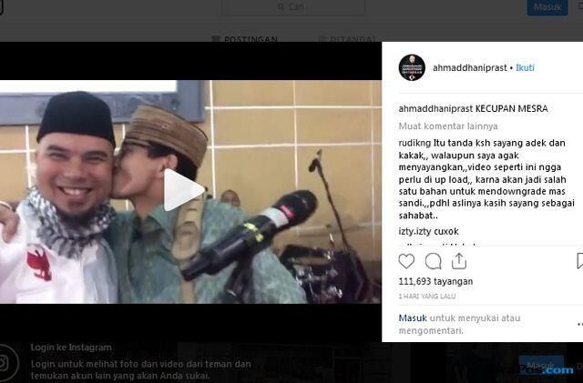 Dicium Sandiaga Uno, Ahmad Dhani Sebut Itu Ungkapan Sayang