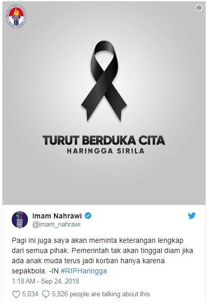 Beberapa Unggahan Terakhir Haringga Di Media Sosial Cukup Mendapatkan Sorotan Gan!