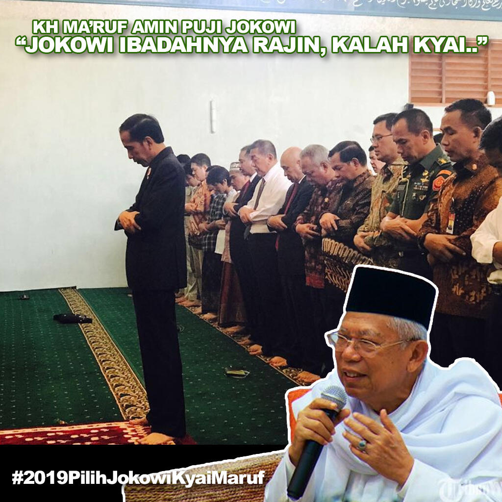 Maruf Amin : Jokowi Ibadahnya Rajin, Kalah Kyai