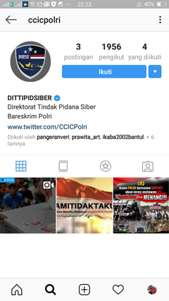 Siber Bareskrim Polri Punya Akun Resmi Twitter, Facebook dan Instagram