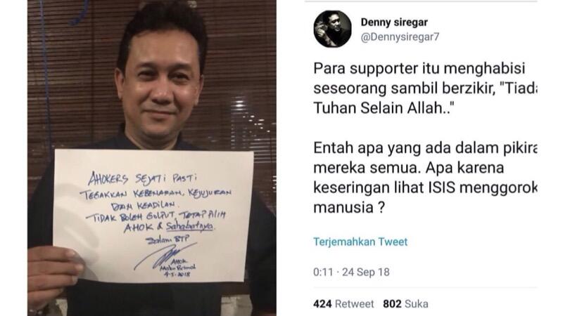 Korsa: Polisi Harus Tangkap Denny Siregar, Jangan Tunggu Umat Bergerak