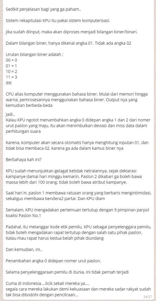 Cerita Perubahan Nomor Urut Capres-Cawapres dari 1 dan 2 Menjadi 01 dan 02