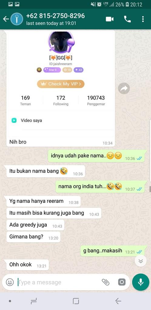 PENIPU PENJUAL AKUN BIGO +6281527508296