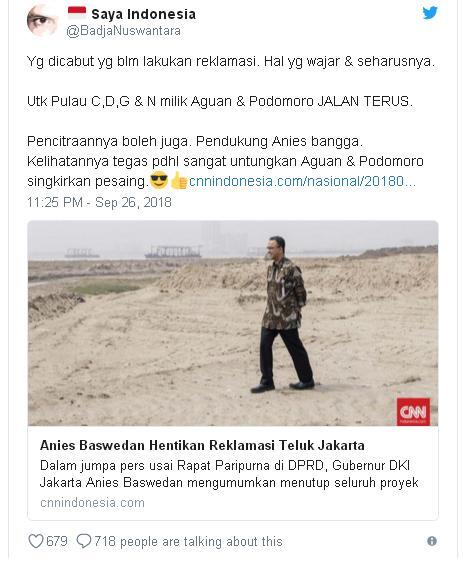 Anies Tak Cabut Izin 4 Pulau Milik 9 Naga, Guntur Romli: Apa Istimewanya Mereka?