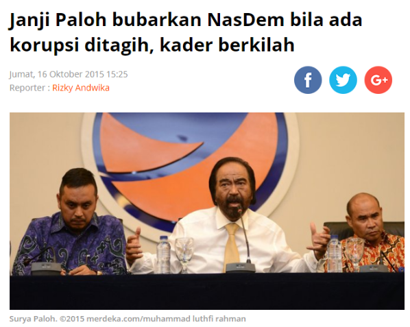 Surya Paloh Akan Mundur dari Ketum jika Nasdem Tak Raih Tiga Besar