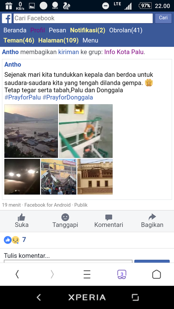 Tolong Cepat Tanggap Bencana Untuk Palu.