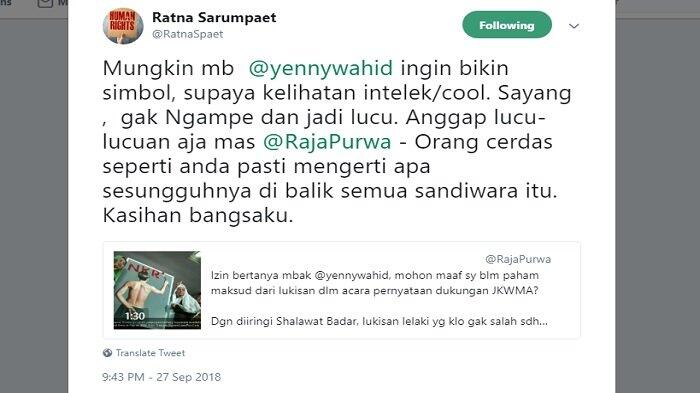 Rtna Sarumpaet Komentari Lukisan di Deklarasi Dukungan Kel Gus Dur Untk Jokowi-Ma'ruf