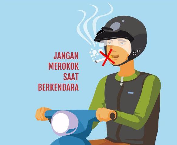 STOP! Jangan Merokok Saat Berkendara