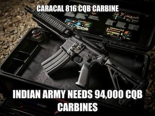 Sig 716 & Caracal 816 Jadi Senapan Pengganti INSAS India