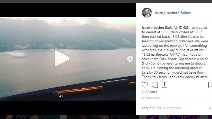 Cerita Pilot Batik Air yang Lepas Landas saat Gempa Palu & Rekam Tsunami dari Kokpit