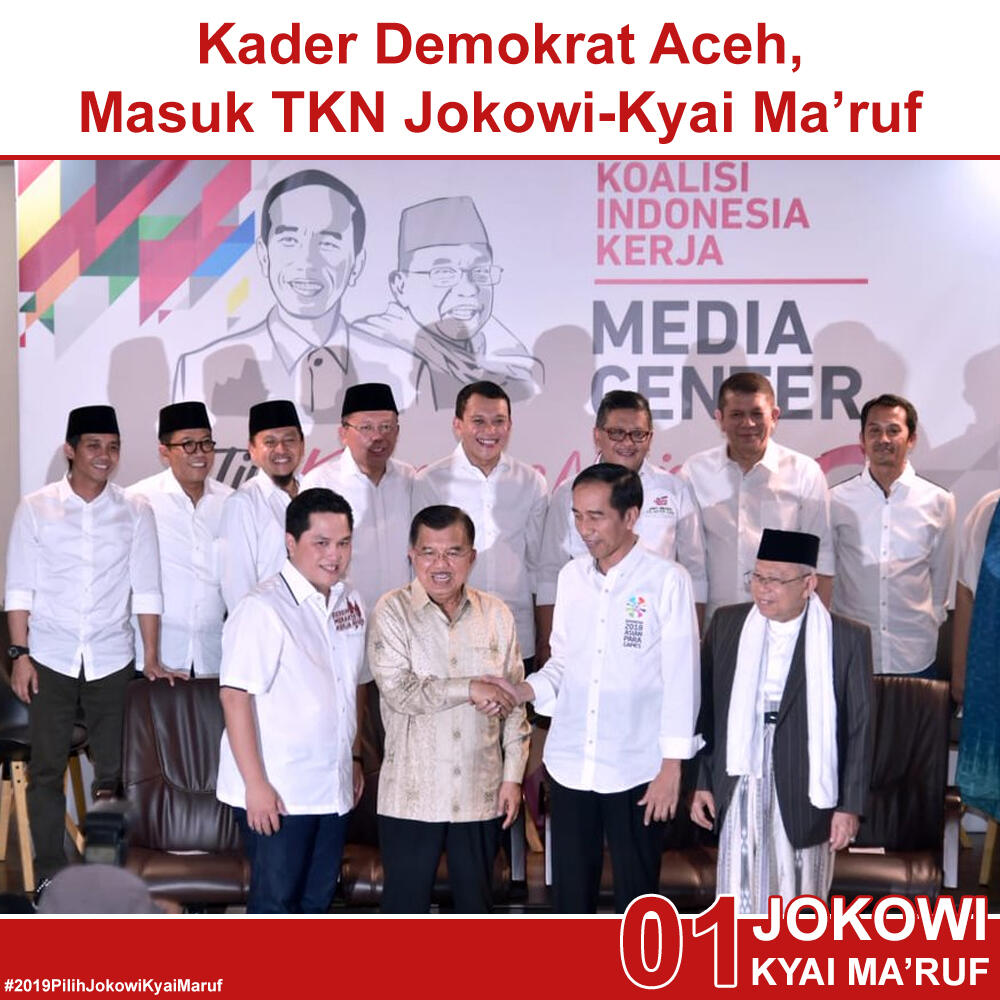 Kader Demokrat Aceh Dukung Jokowi-Ma’ruf