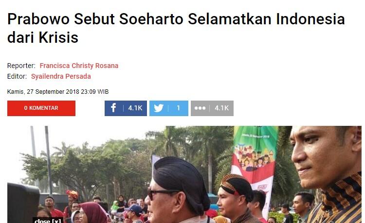 Dr Oce: Soeharto, Presiden RI Paling Lemah Perangi Korupsi
