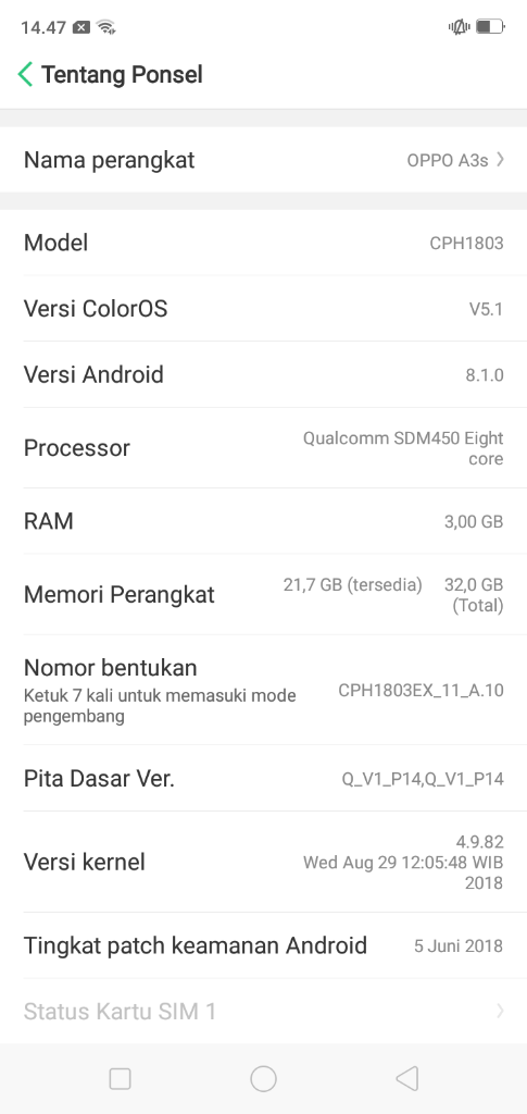 &#91;Review&#93; OPPO A3s : Smartphone Berponi 