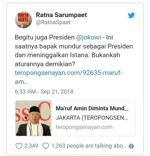 Terbongkar ini Jejak Digital Ratna Sarungkampret 21-22 September 2018